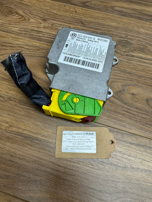 MK6 2013 Jetta GLI Air Bag Control Module 5C0959655 Q