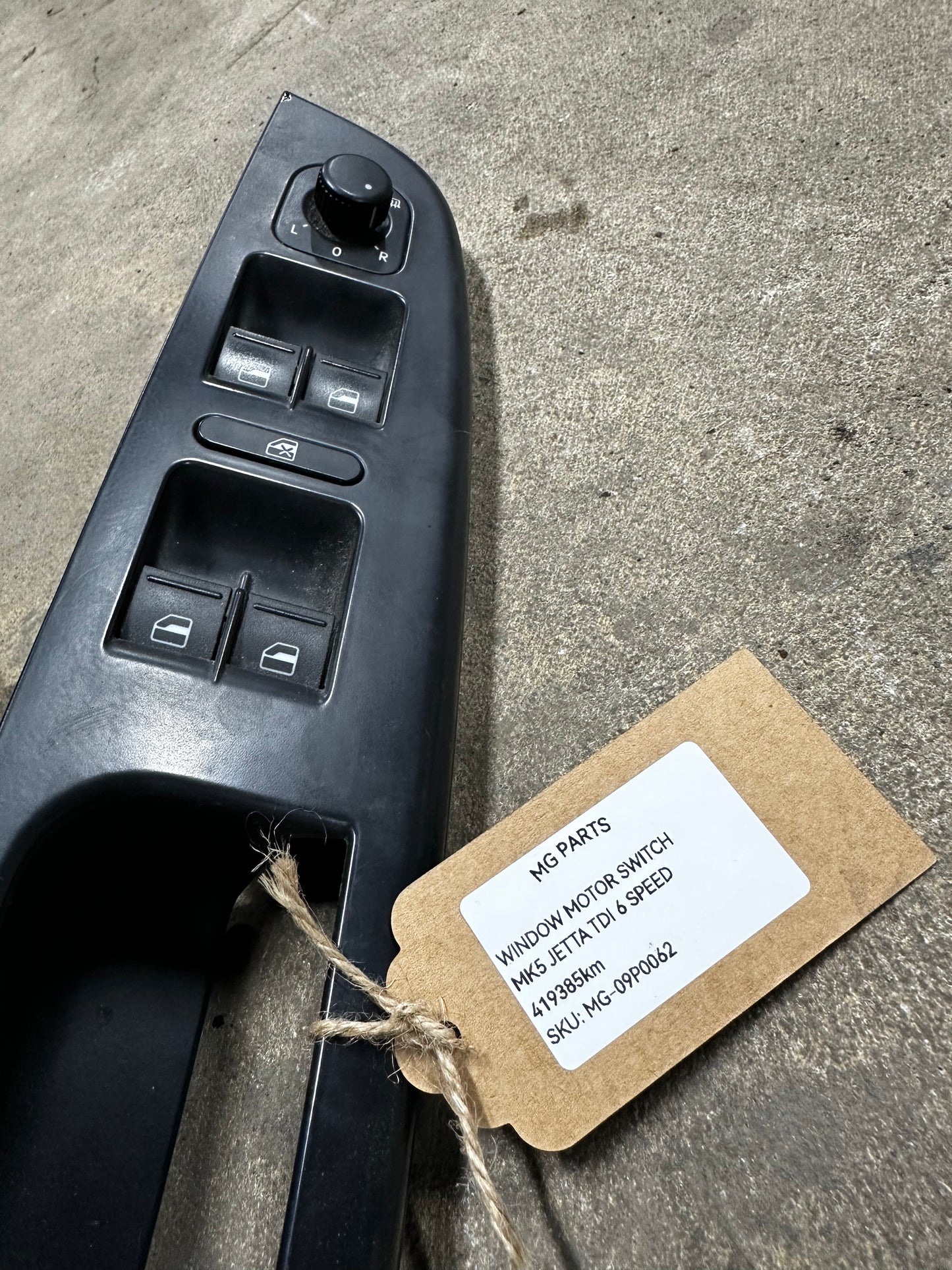 MK5 Window Motor Switch (Driver Door)